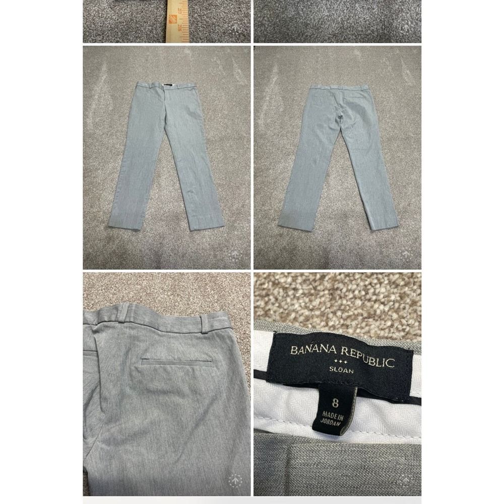 Banana Republic womens sloan straight pants sz 8 gray business casual pants